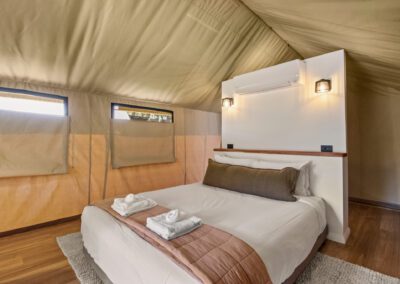 bay and bush jervis bay shoalhaven glamping safari tents airconditioning bed and breakfast included huskisson vincentia offer hotel retreat airbnb booking.com camping visit nsw paperbark camp